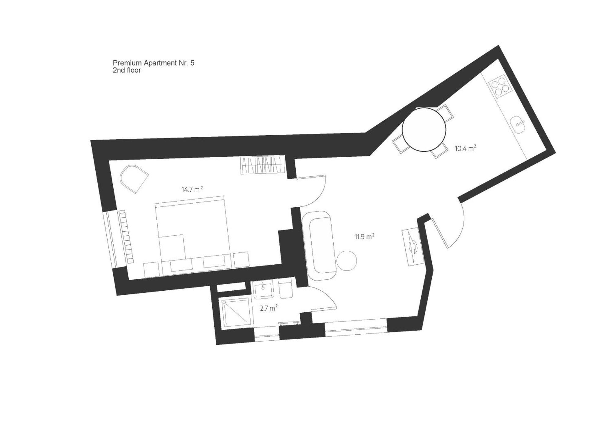 Centra Nams - Center Apartments Cesis Ruang foto