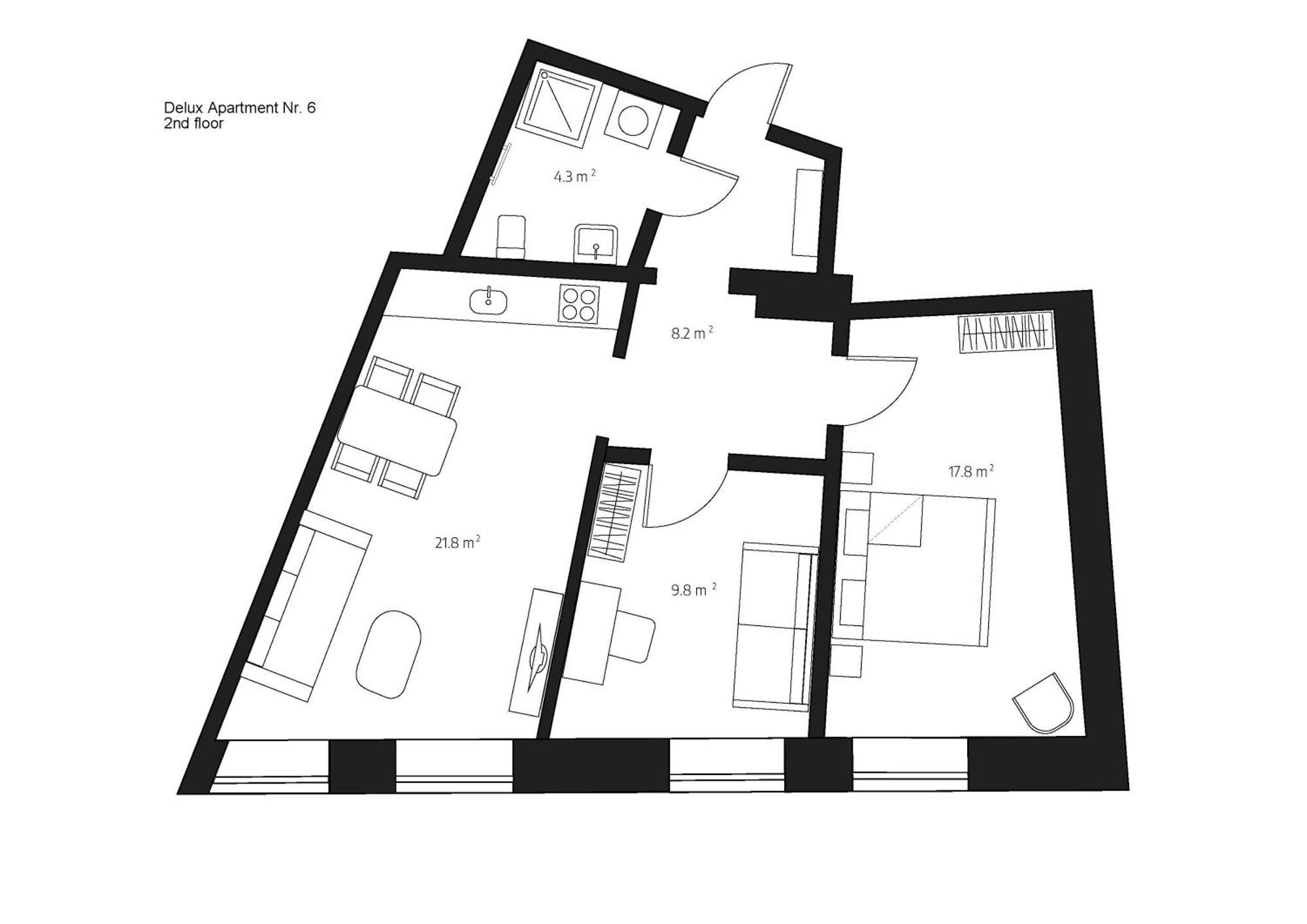 Centra Nams - Center Apartments Cesis Ruang foto