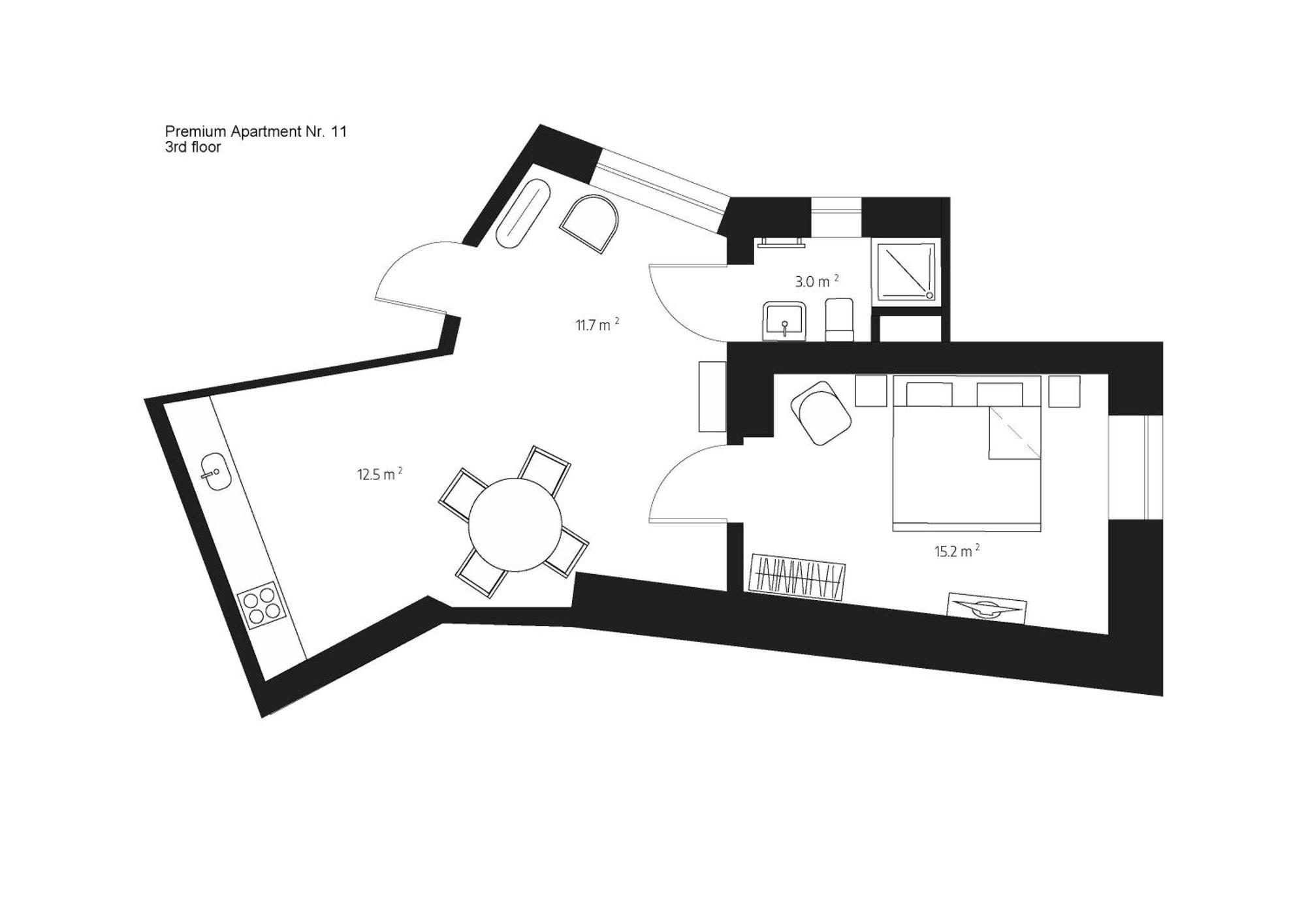 Centra Nams - Center Apartments Cesis Ruang foto